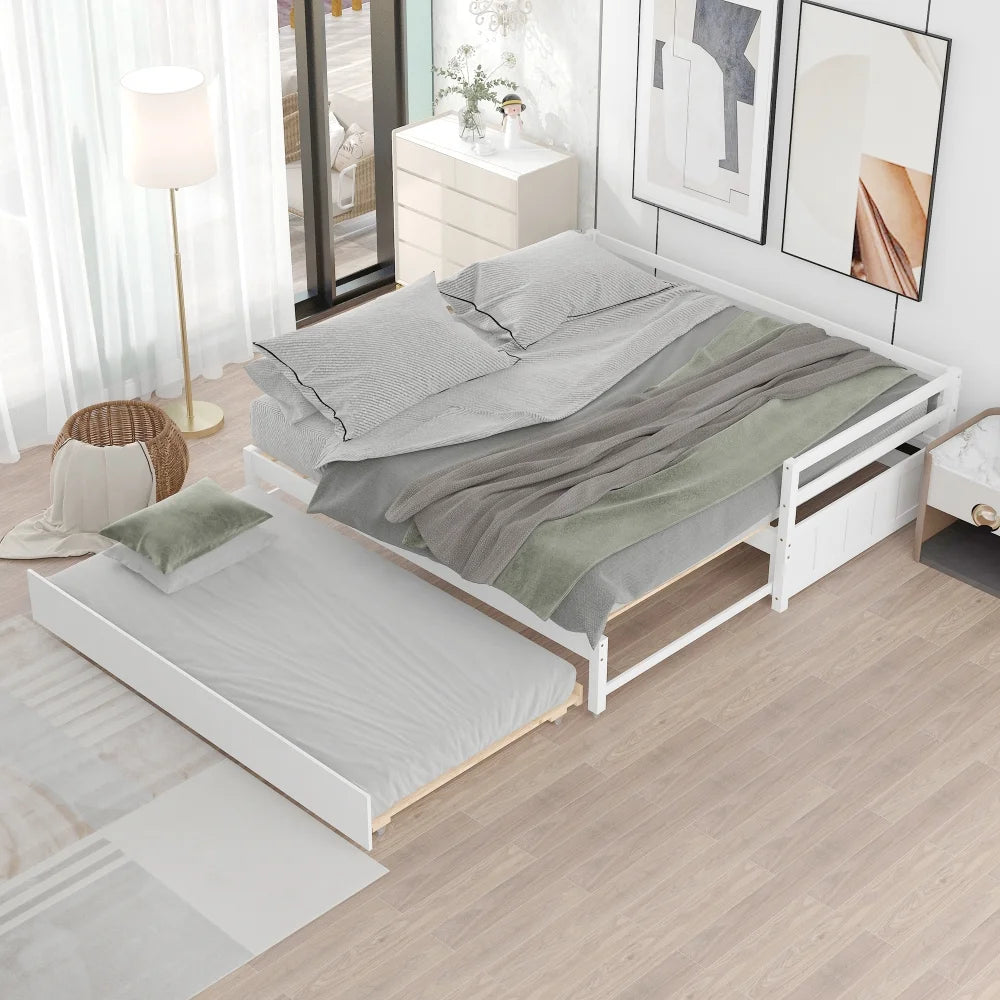 White Twin Daybed with Trundle Q740