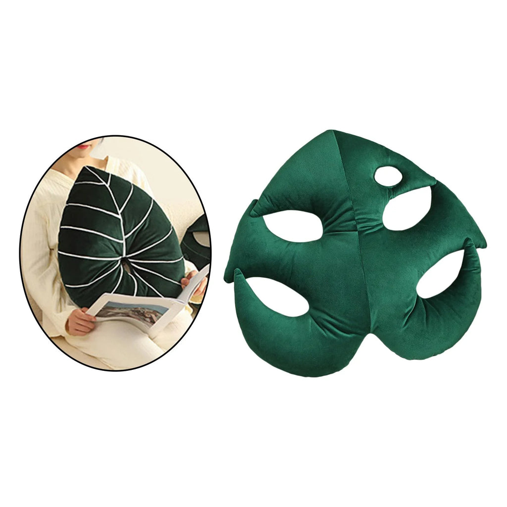 Green Plant Leaf Shaped Throw Pillow D95934