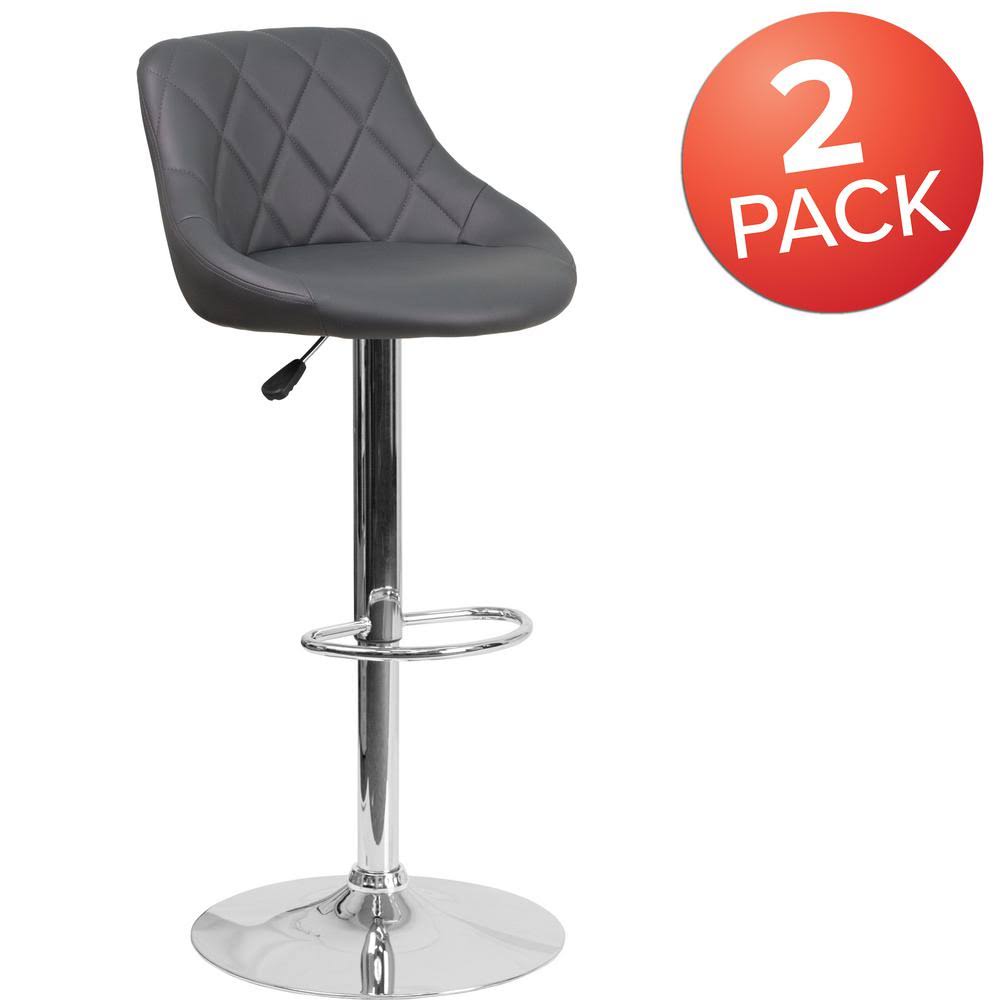 Gray Bar Stool Set of 2 N179