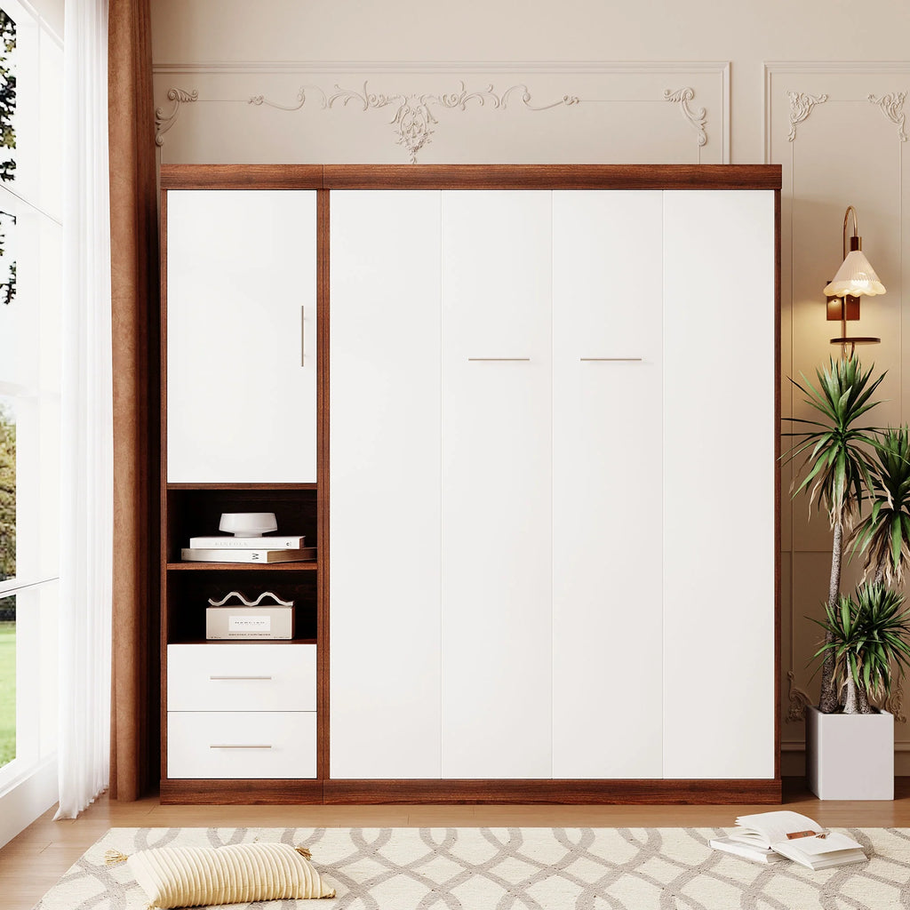 Twin Size Murphy Bed with Cabinet L355022
