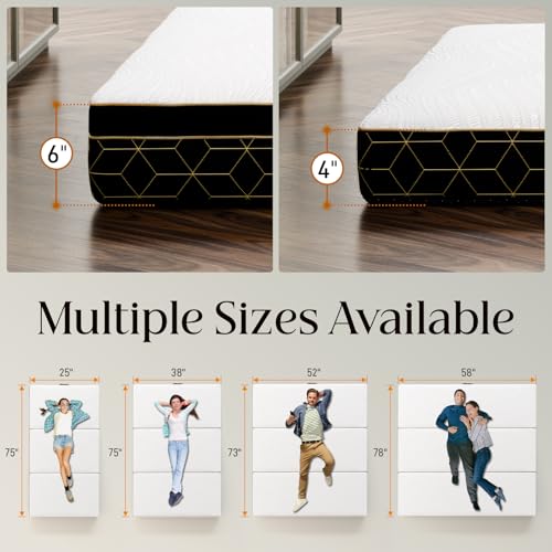 6 Inch Queen Memory Foam Tri-Fold Mattress with Washable Cover M257752