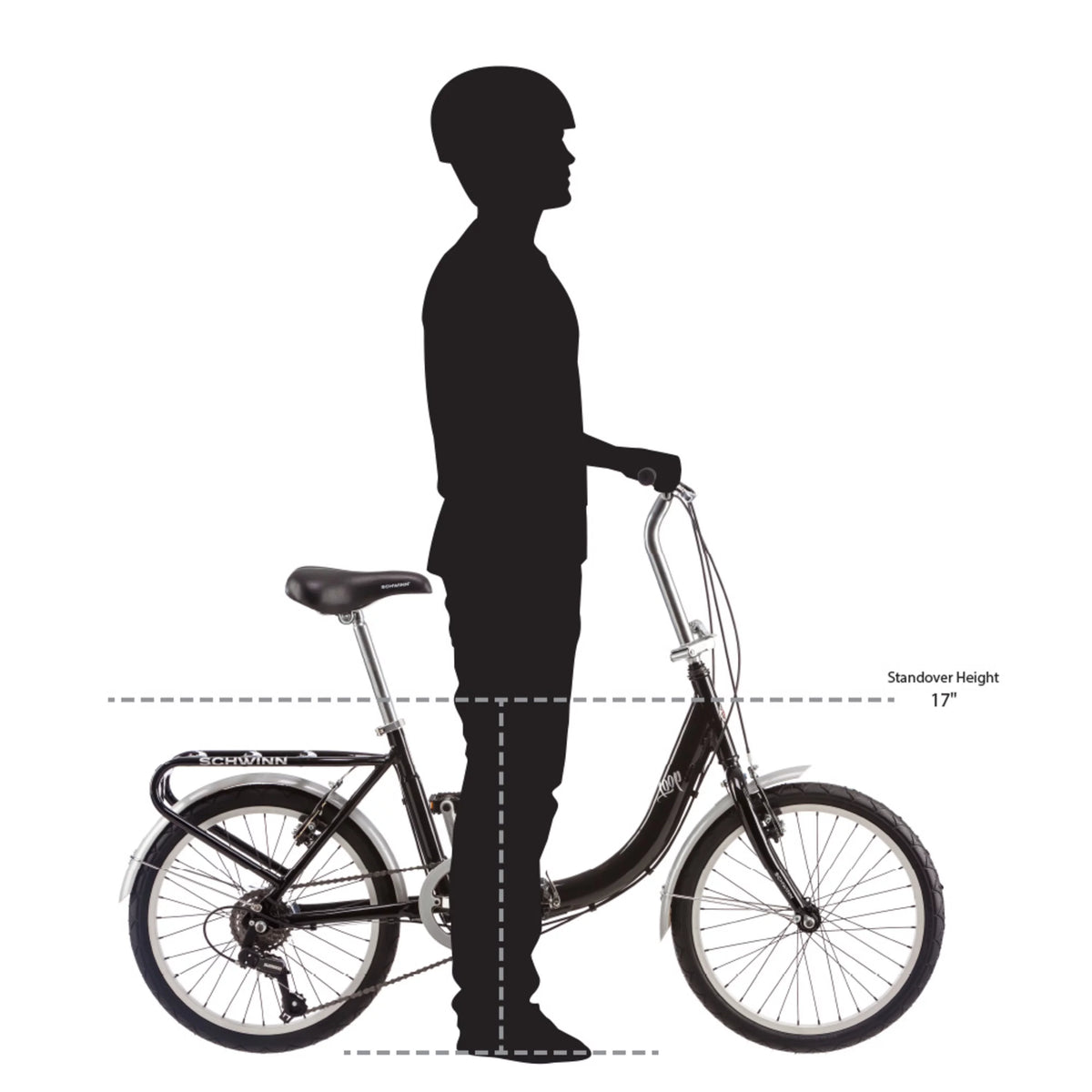 Folding Commuter Bike, 20-inch wheels, Black M357