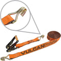 Ratchet Strap with Wire Hooks, 2 Inch x 27 Foot, 3,300 Pound Safe Working Load, Pack of 2 C79286