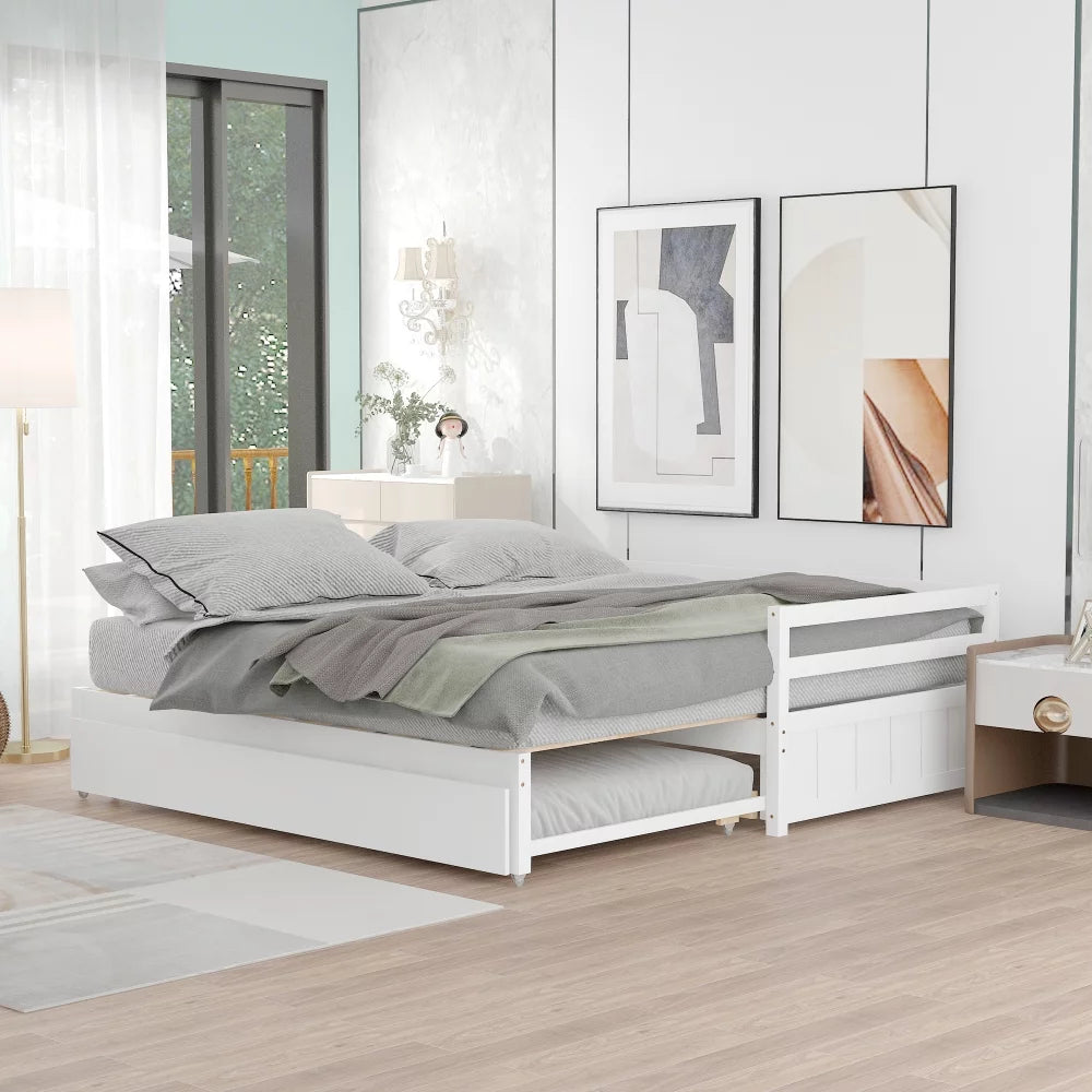 White Twin Daybed with Trundle Q740