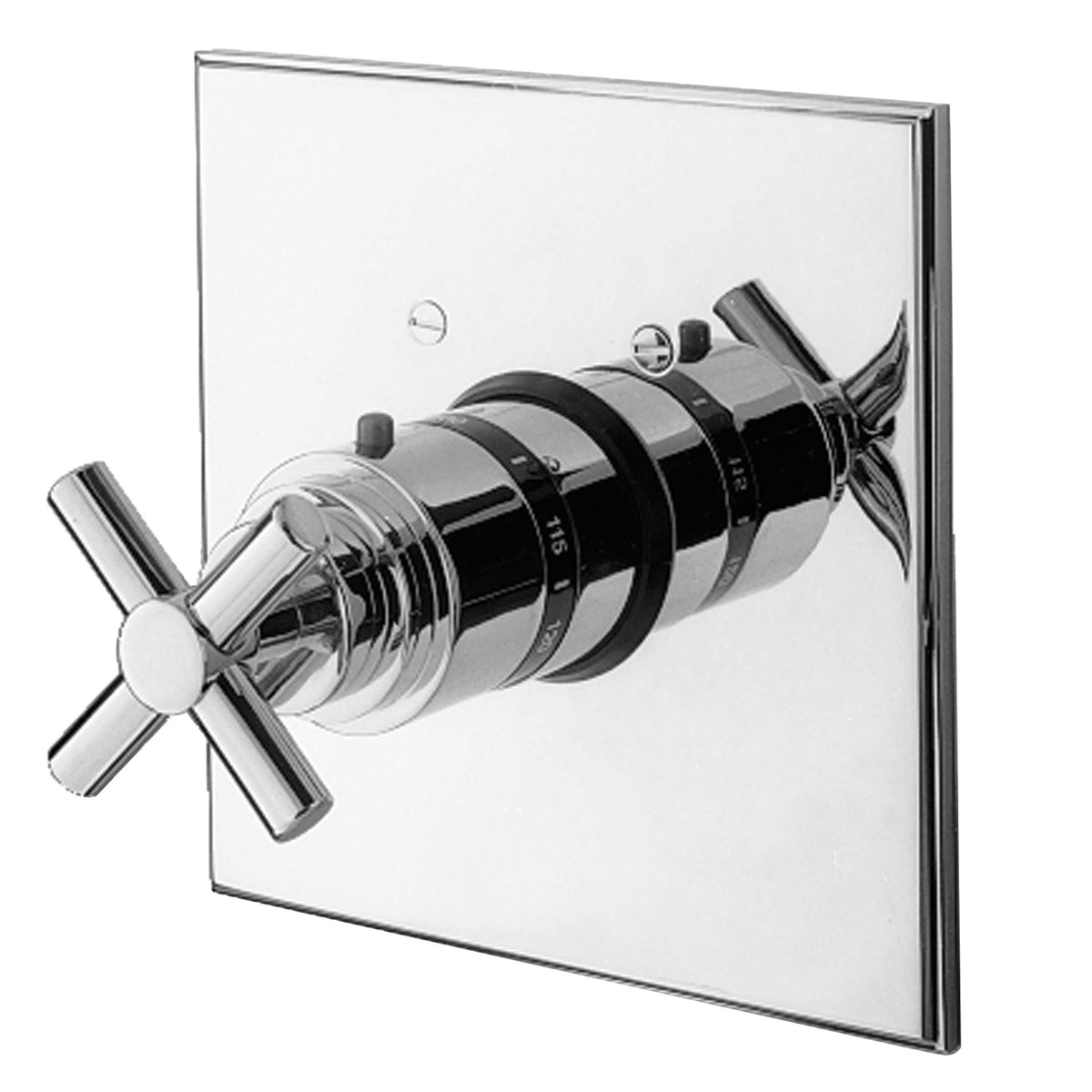 Satin Gold Thermostatic Trim Plate with Handle Q8987