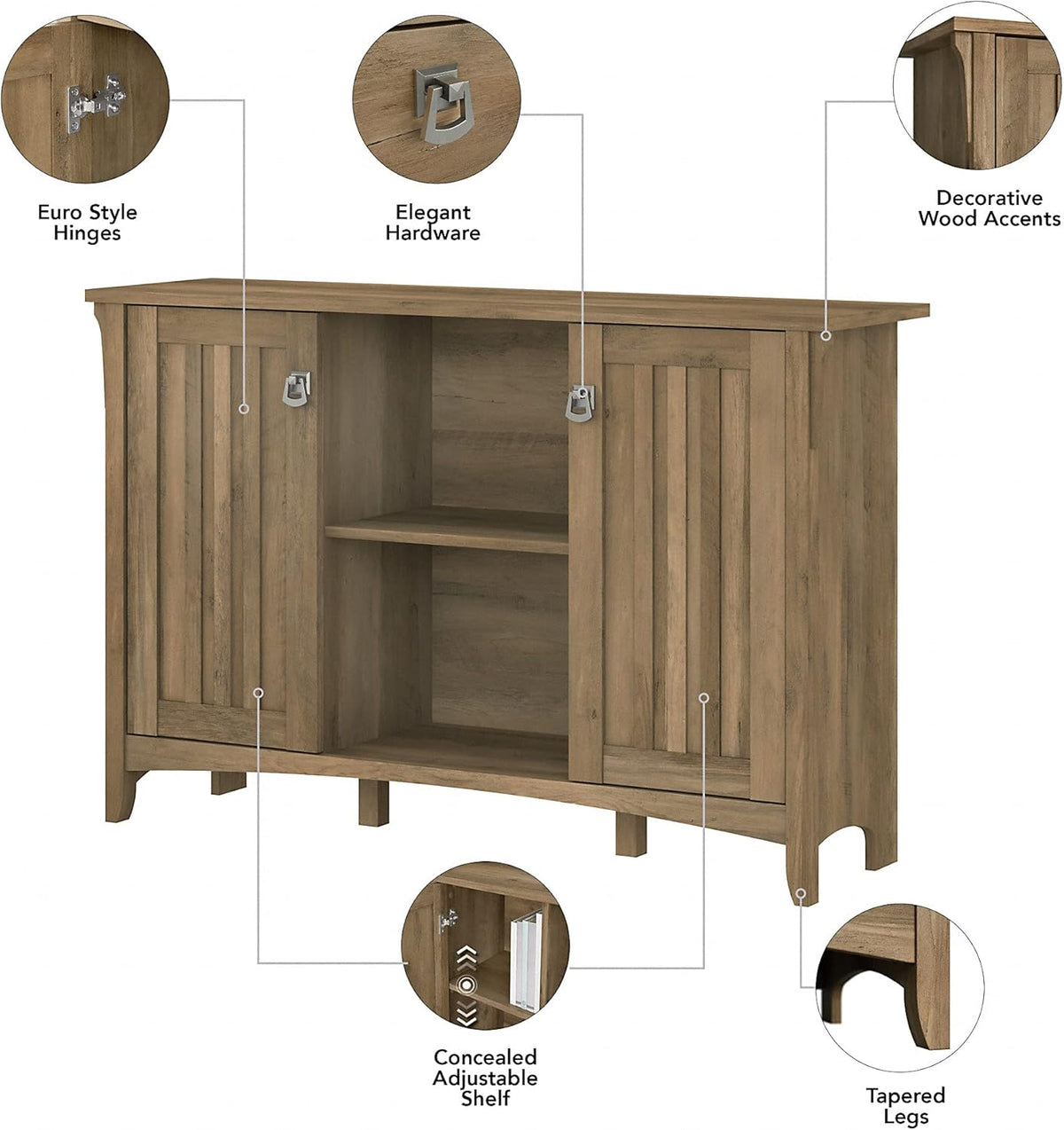 Reclaimed Pine Accent Storage Cabinet with Doors V691743