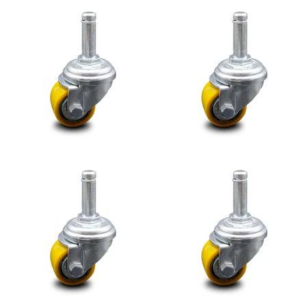 Low Profile Polyurethane 35mm Wheel Caster Set of 4 P29574