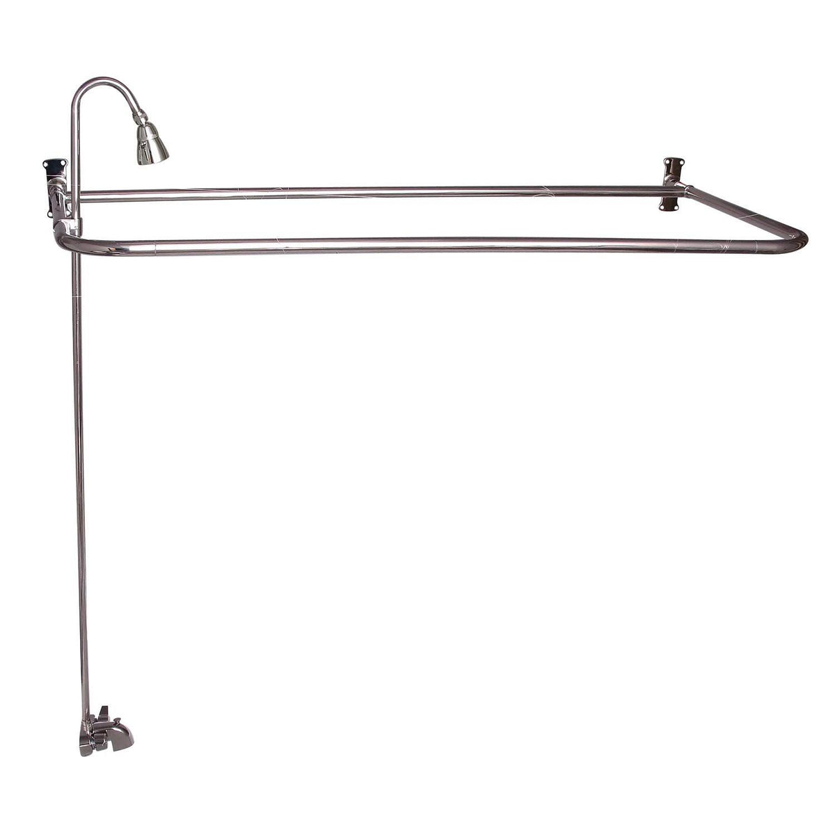 Polished Nickel Shower with D-rod, Faucet, Riser W978995