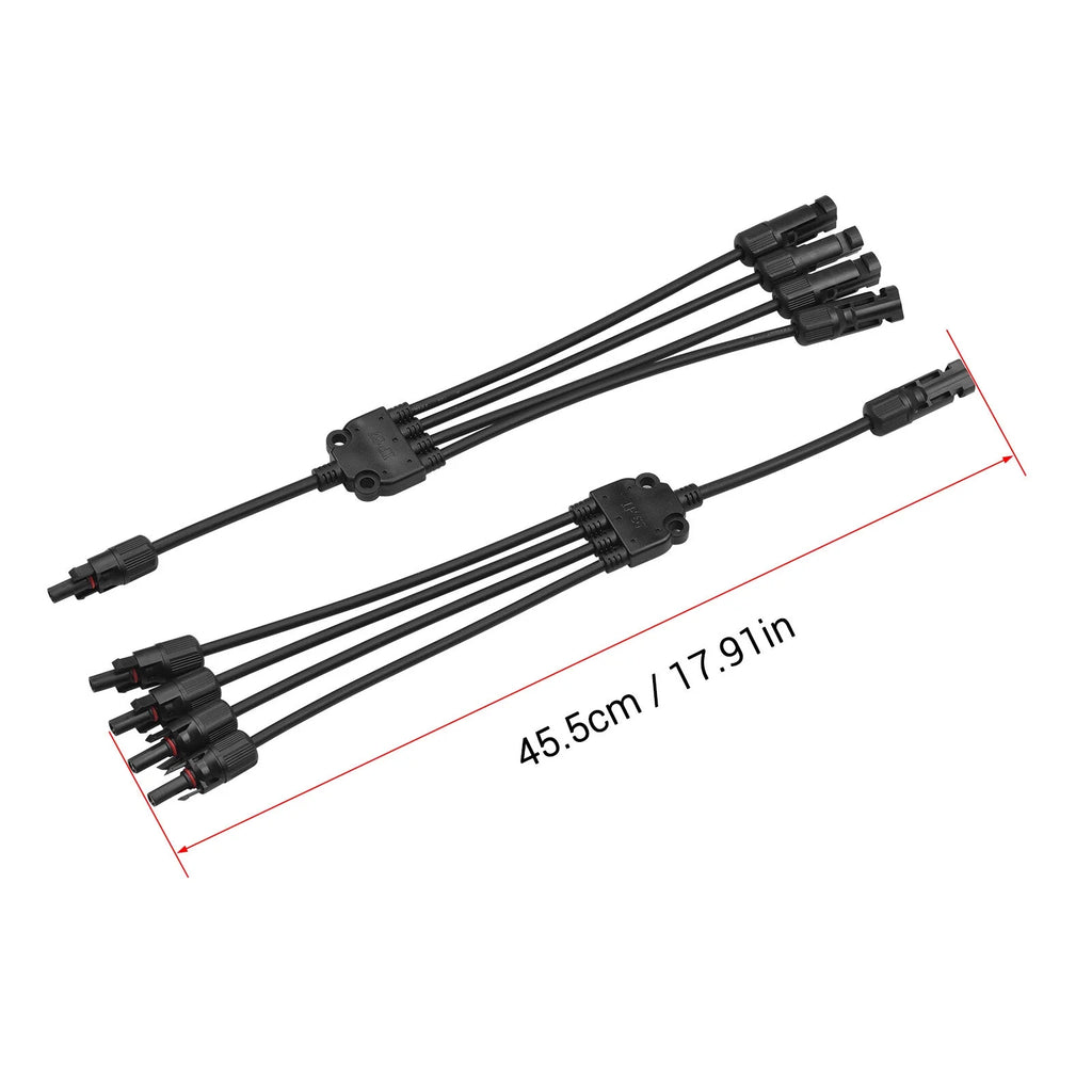 4-Way Solar Cable Connector Self-locking IP67 Waterproof 12AWG J5791
