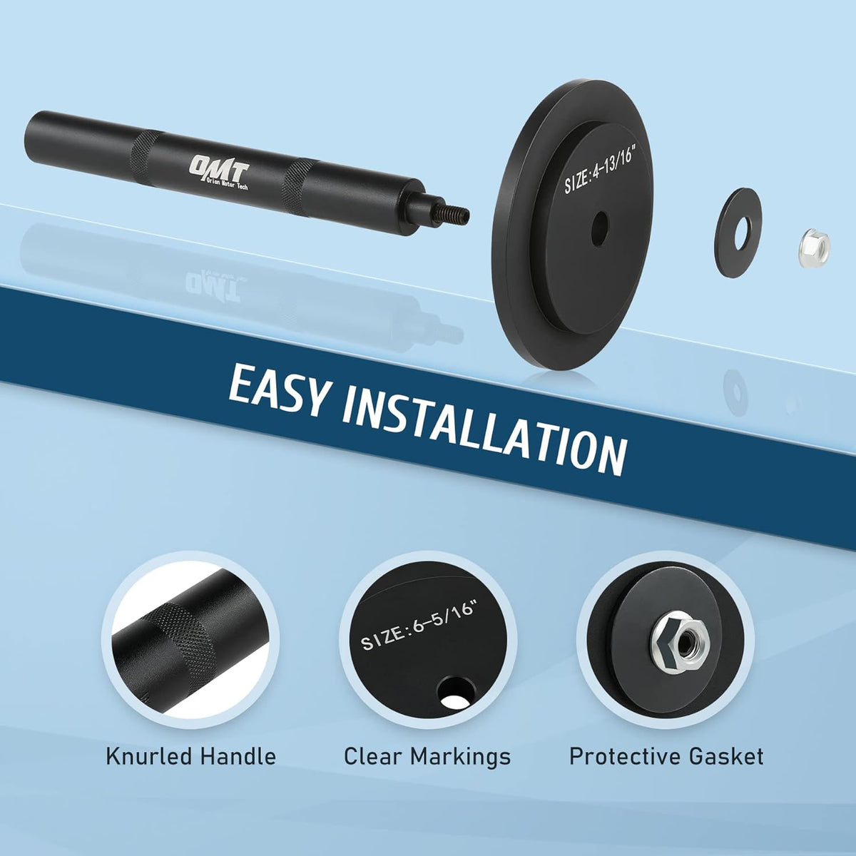 Truck Hub Seal Installer Kit, Heavy Duty Seal Drivers, Set of 5 V97943