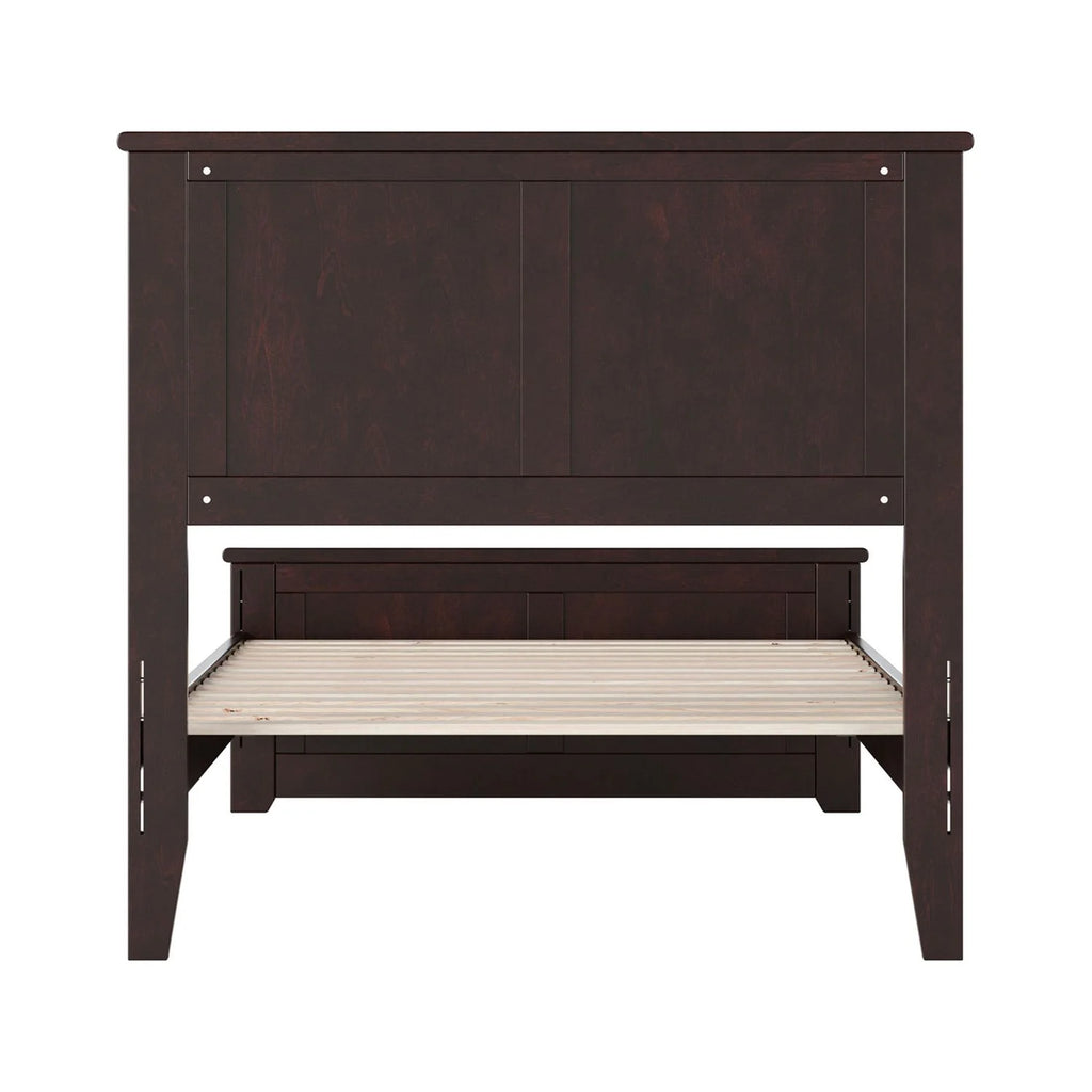 Twin Solid Wood Low Profile Platform Bed with Footboard, Espresso G5672