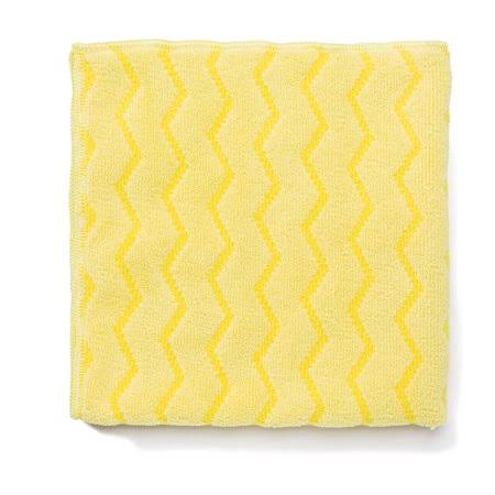 Microfiber Cleaning Cloths, 16 x 16, Yellow, 12/Carton D580880