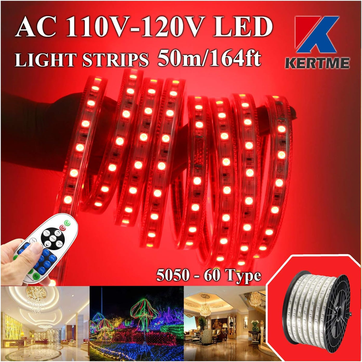RGB LED Strip Lights with Remote (164ft/50m) V437