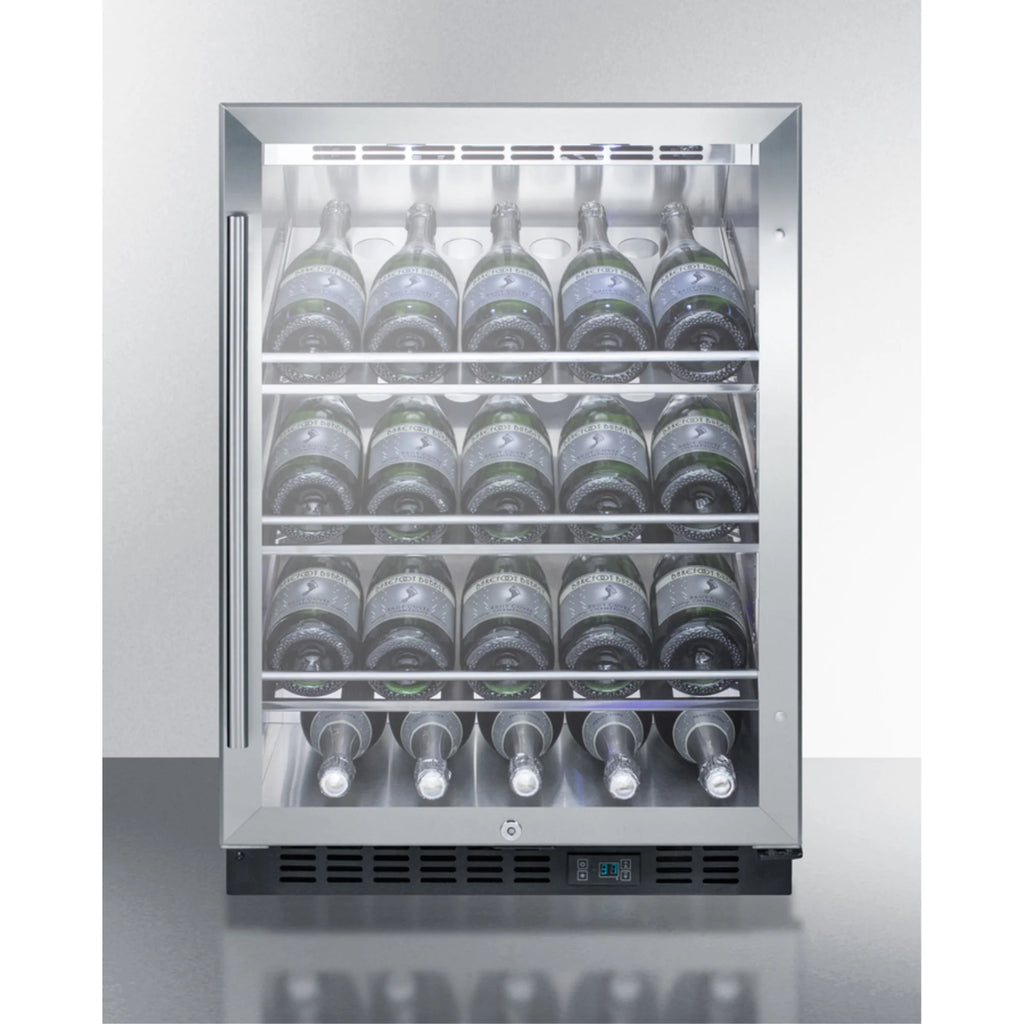 Undercounter wine cellar with champagne shelving Q96597