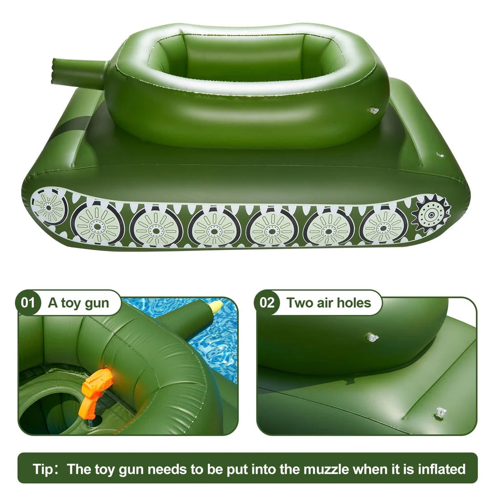 Inflatable Tank Pool Float with Water Cannon A140