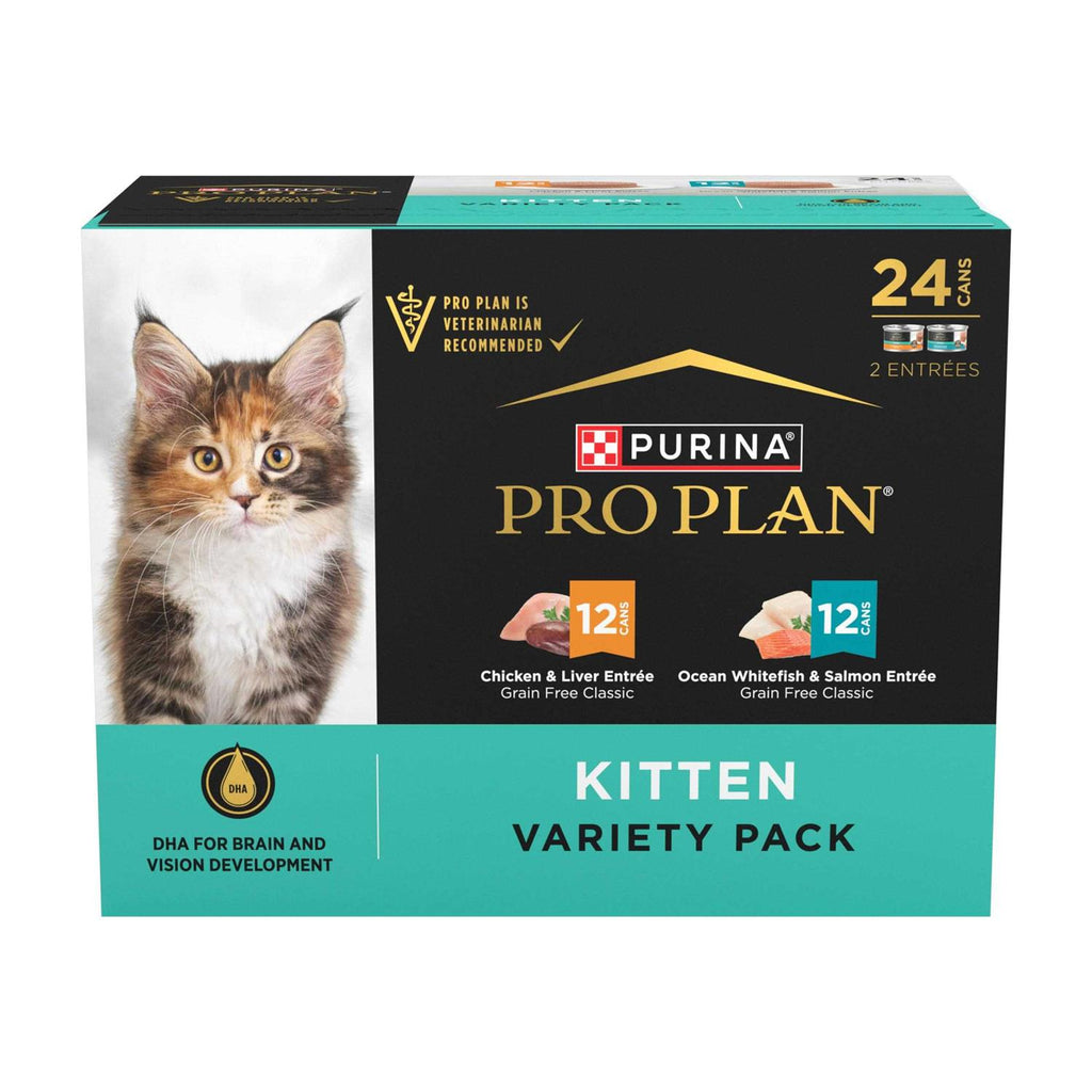 Grain-Free Chicken Liver Whitefish Salmon Variety Pack Wet Kitten Food X265
