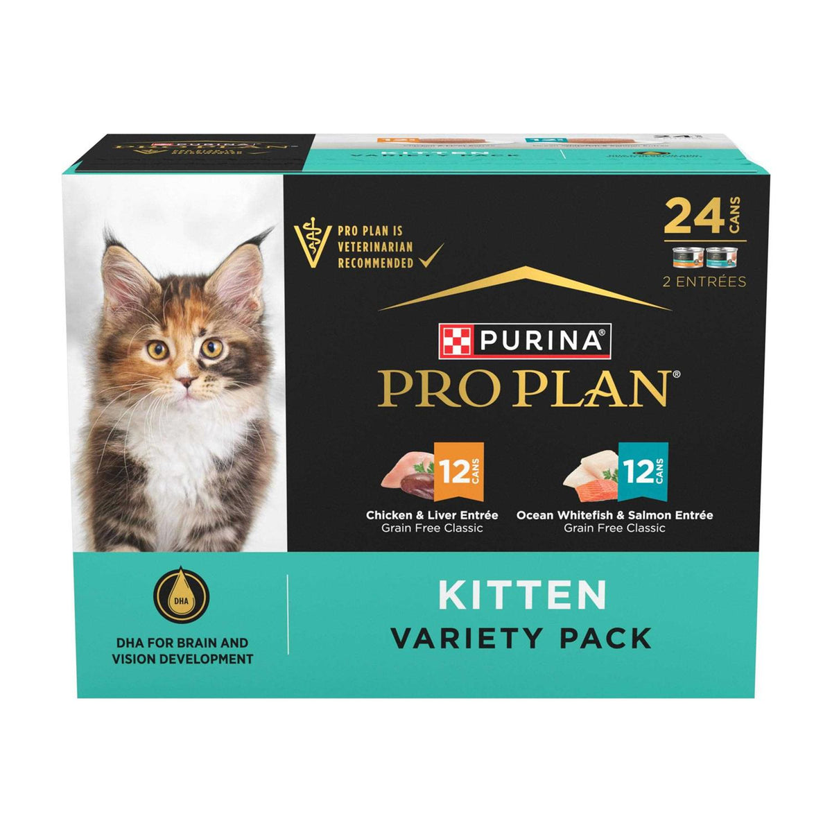 Grain-Free Chicken Liver Whitefish Salmon Variety Pack Wet Kitten Food X265