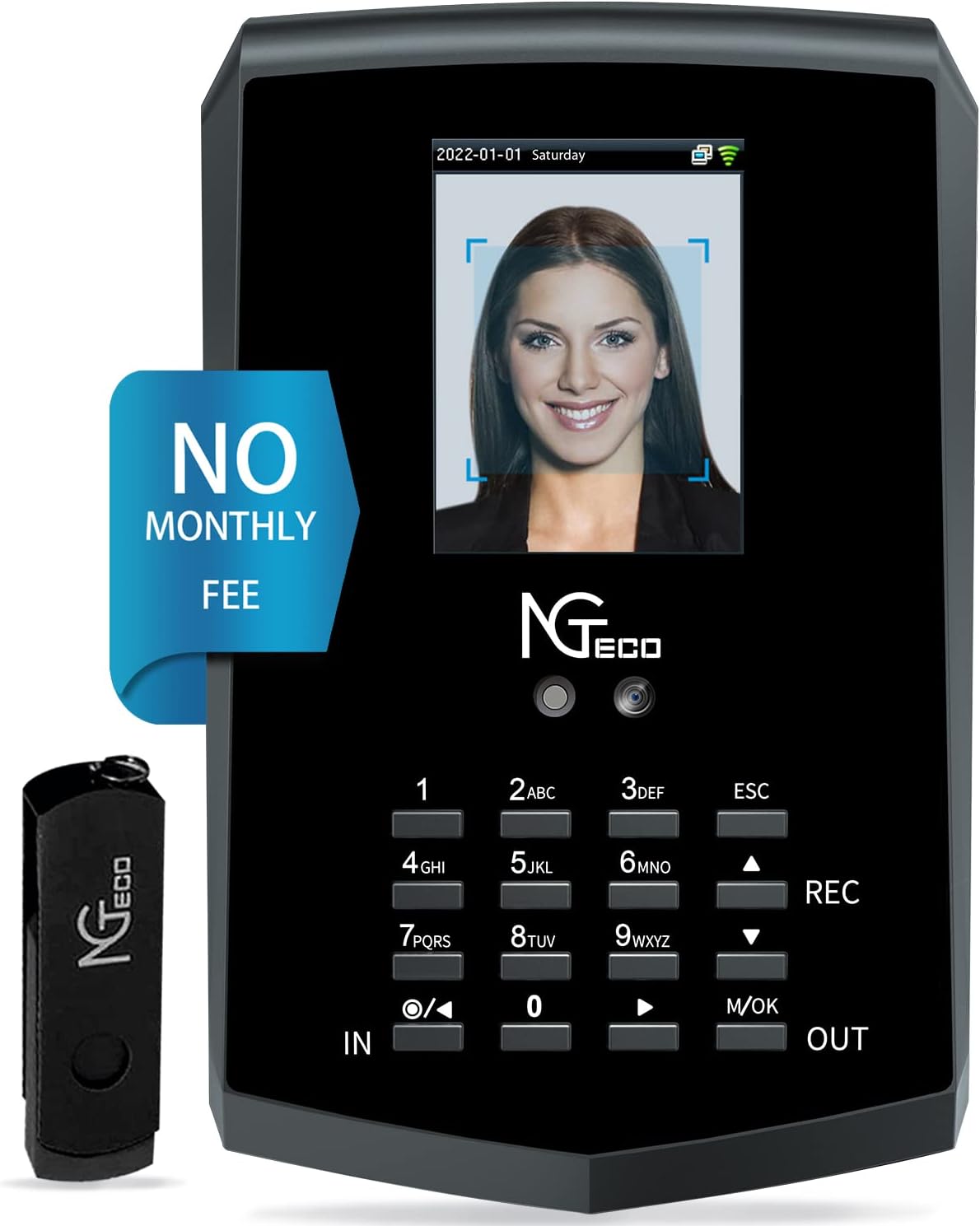 Face Recognition Time Card Machine with App A285925
