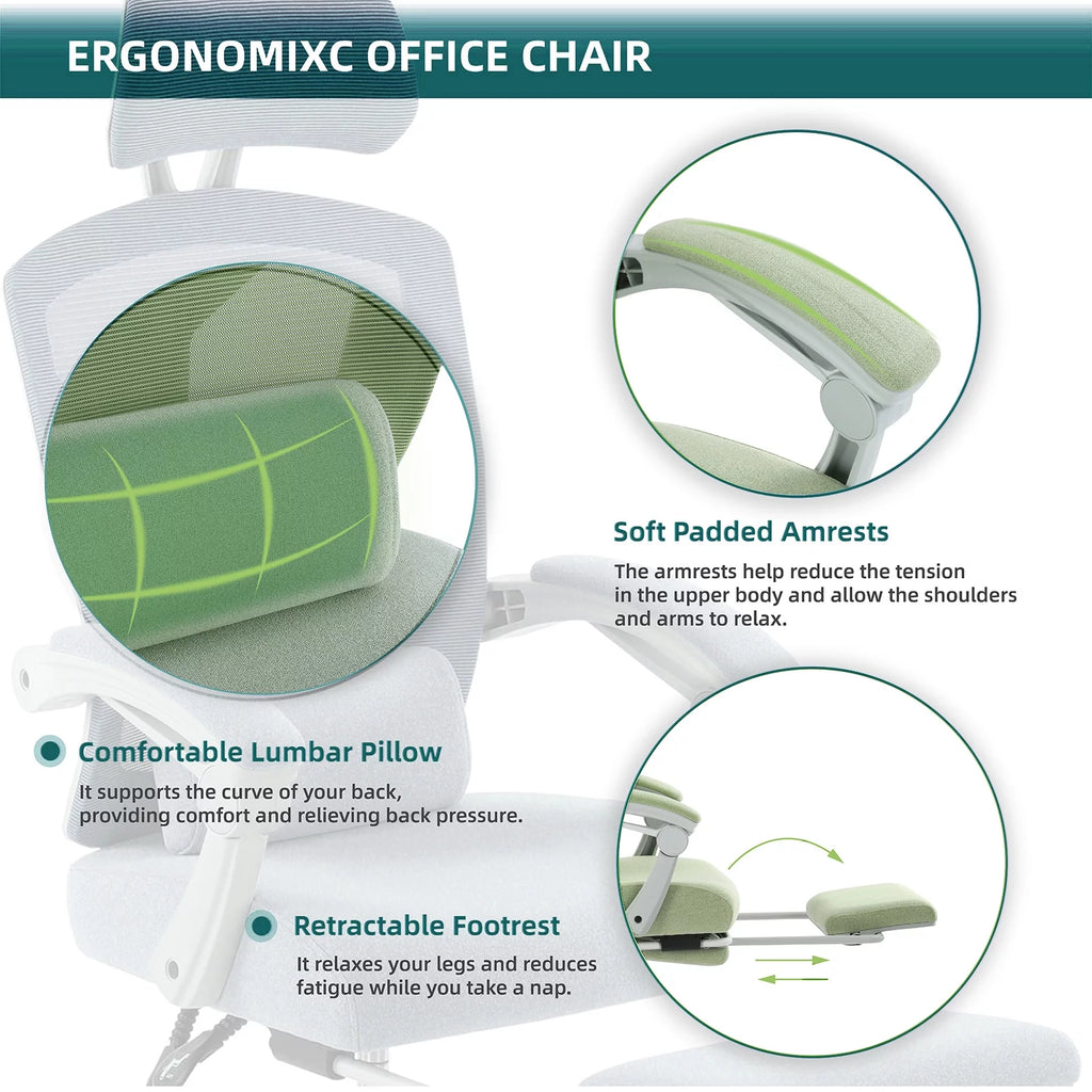 Ergonomic Mesh Office Chair with Lumbar Support E626