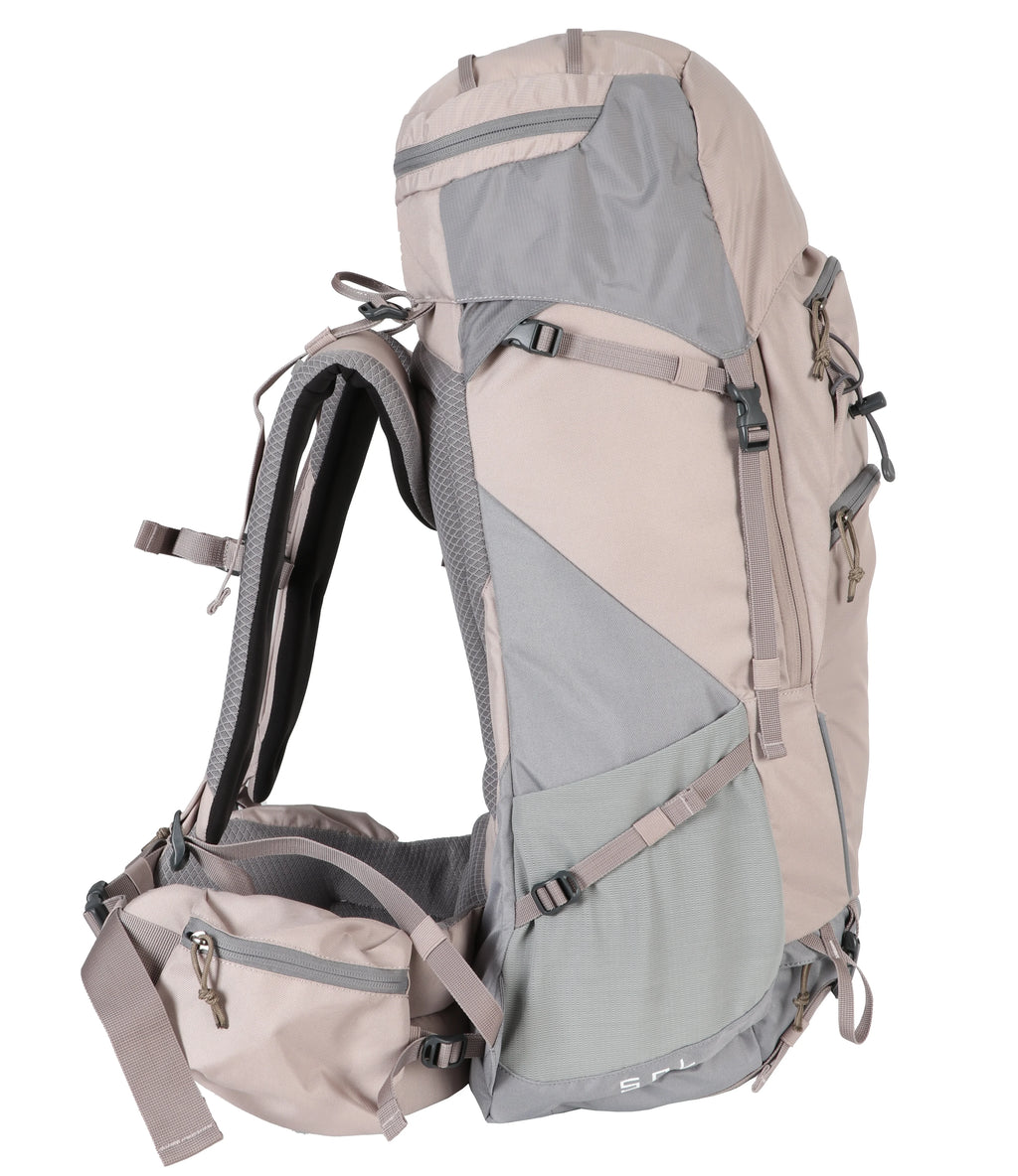 Tan 50 Liter Backpack with Adjustable Compression Straps B71889