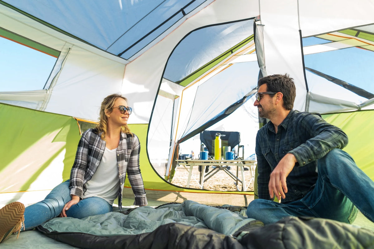 8-Person Cabin Tent with Screen Porch, Green Q71794