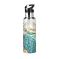 Stainless Steel Insulated Thermos Vacuum Flask Water Bottle with Straw Lid P461