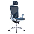 Blue Fabric Mesh Office Chair with Arms M387730
