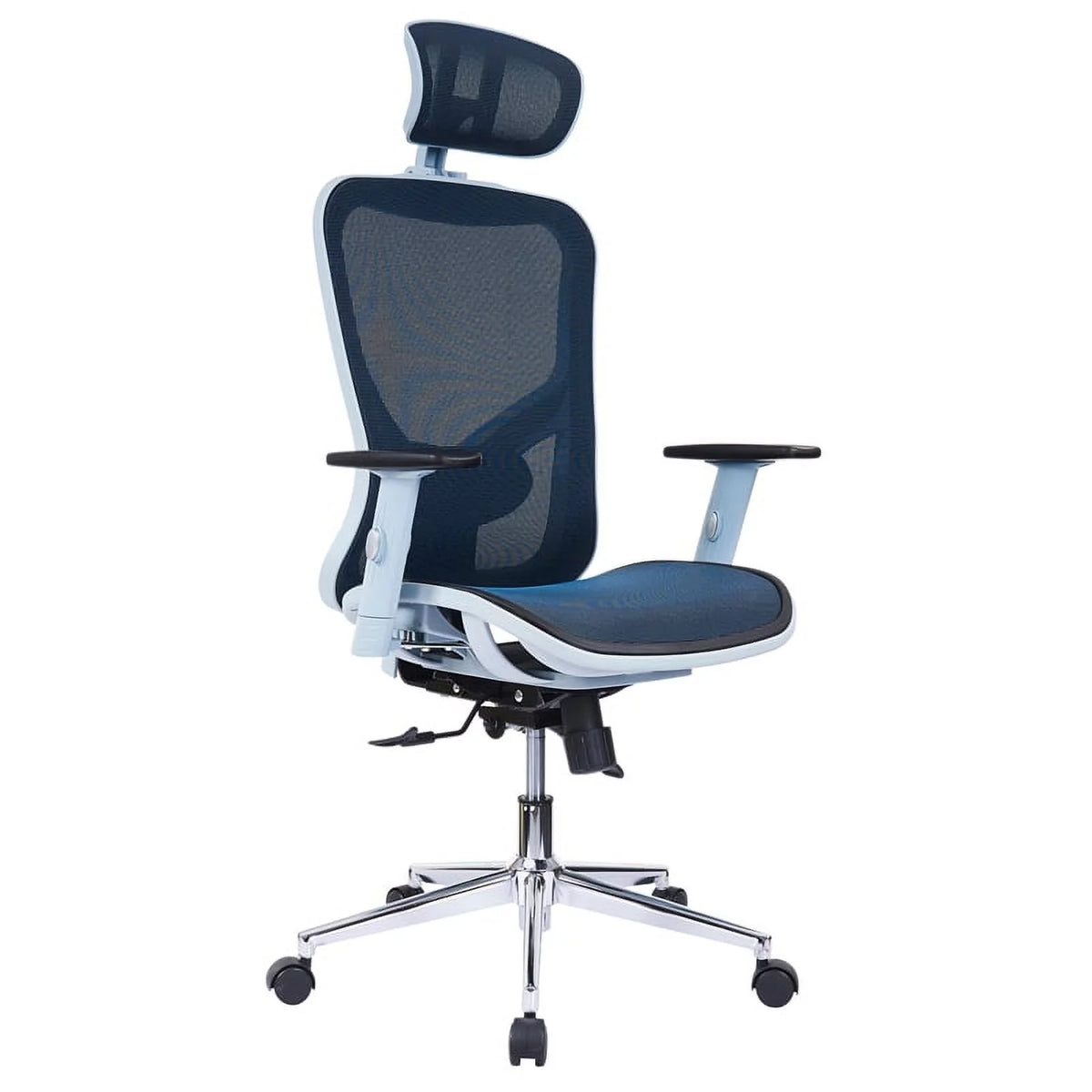 Blue Fabric Mesh Office Chair with Arms M387730