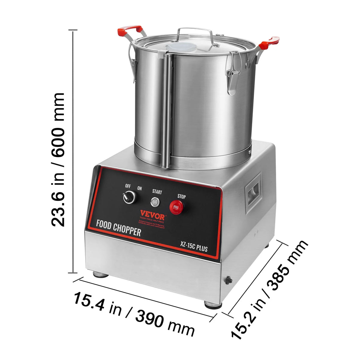 1400W 16 Quart Stainless Steel Food Processor Z30342