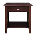 Espresso Wooden Nightstand with USB Ports and One Drawer I6892