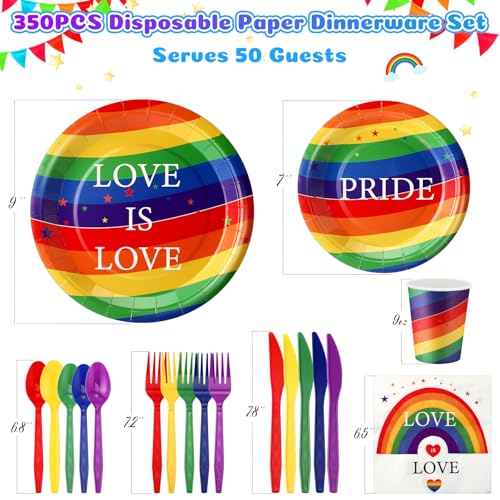 350 Pcs Disposable Plastic Tableware Set D46710