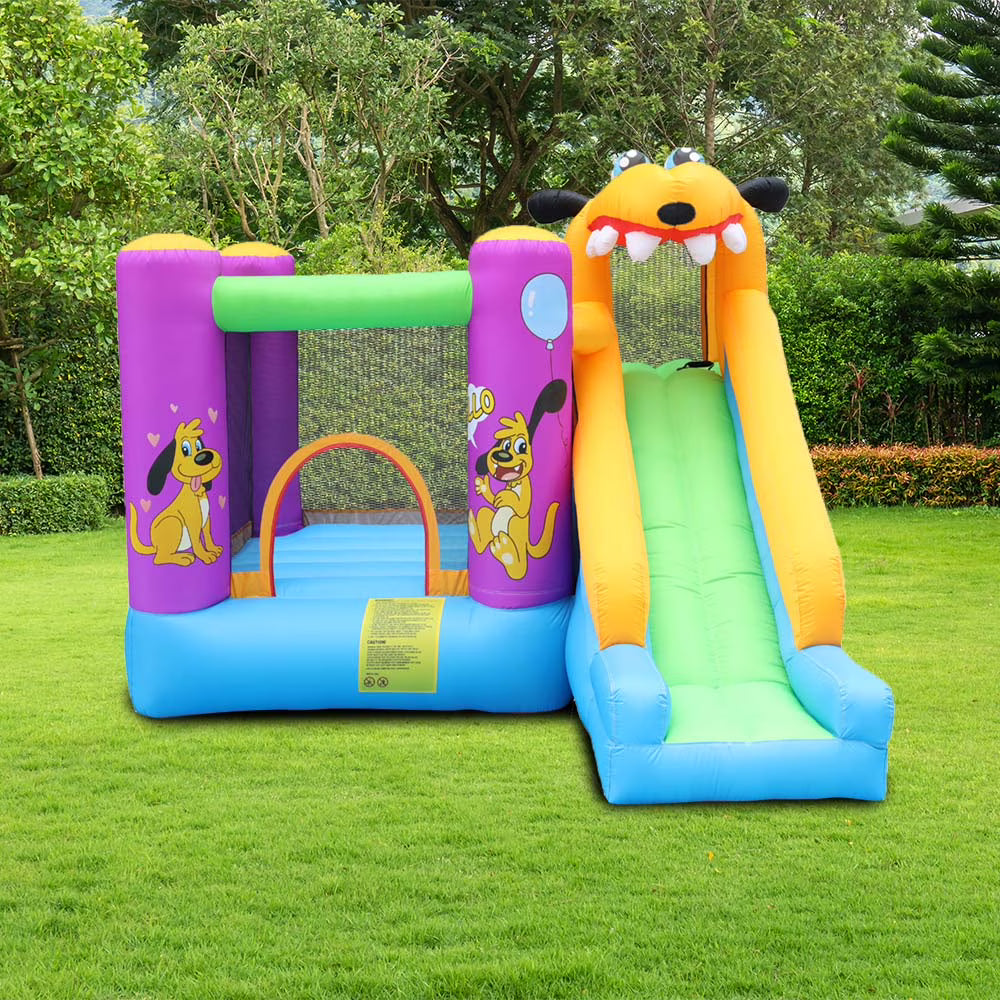 Inflatable Bounce House with Slide and Air Pump A6507