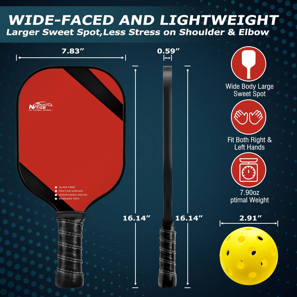 USAPA Approved Fiberglass Pickleball Set of 2 G296719