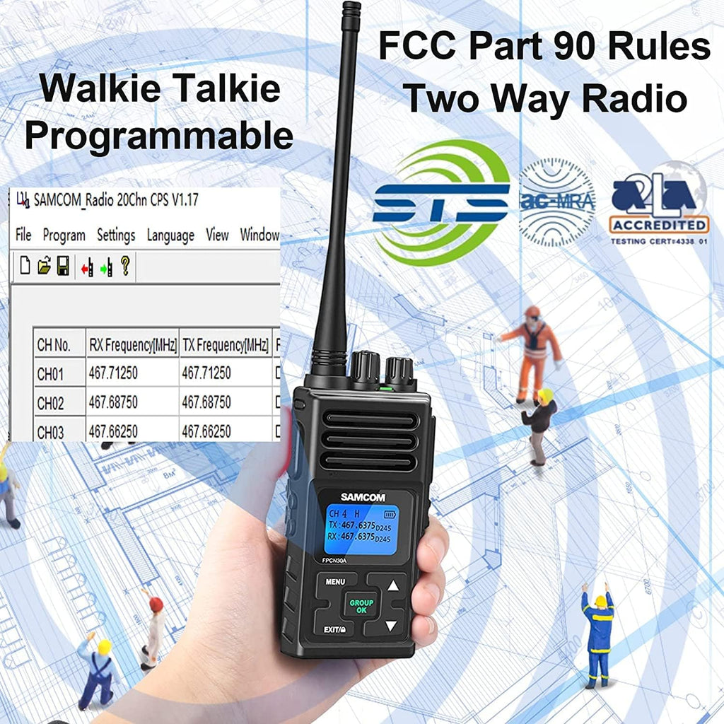 3 Packs UHF Two Way Radios Walkie Talkies J7461