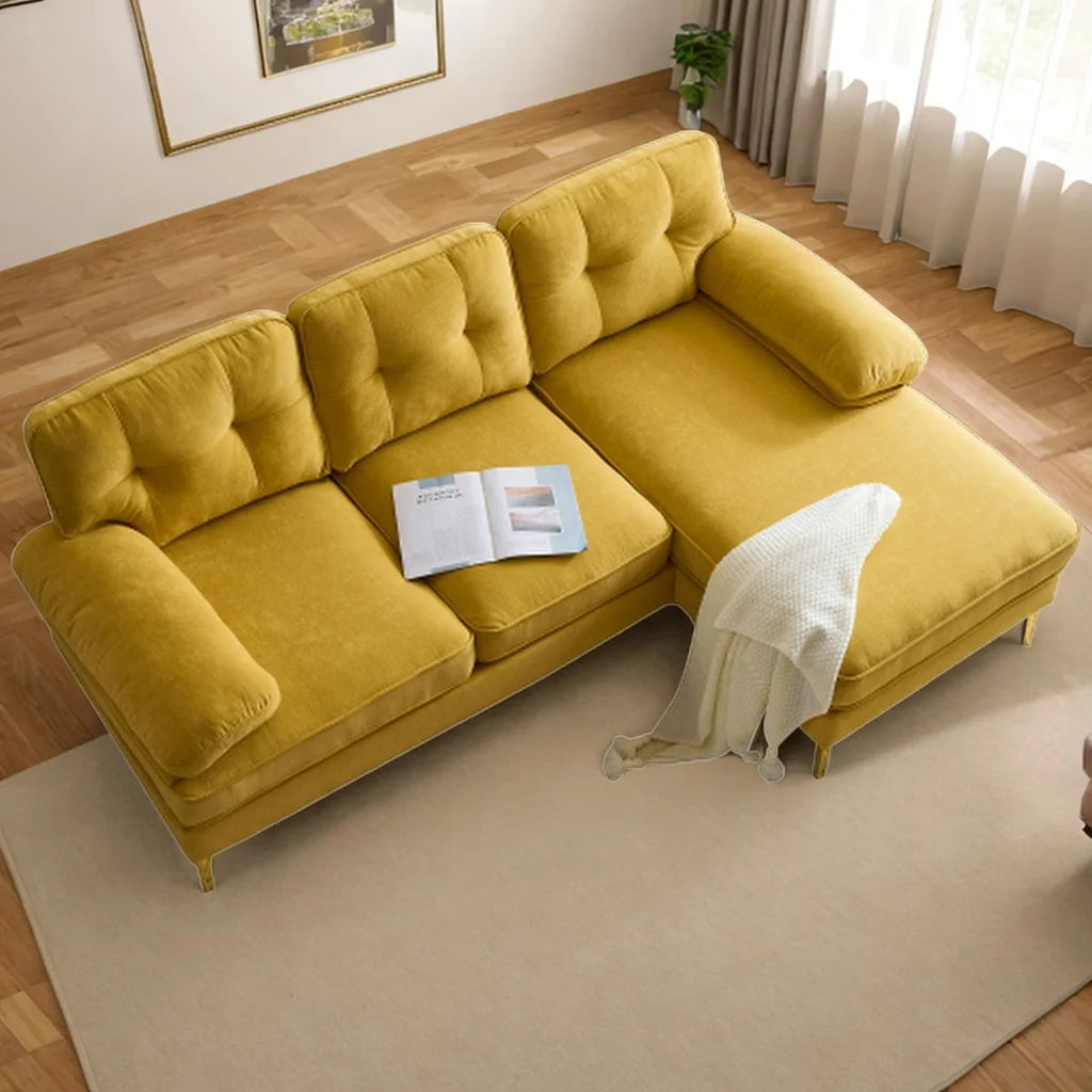 83" Velvet L-Shaped Sectional Sofa Z2184