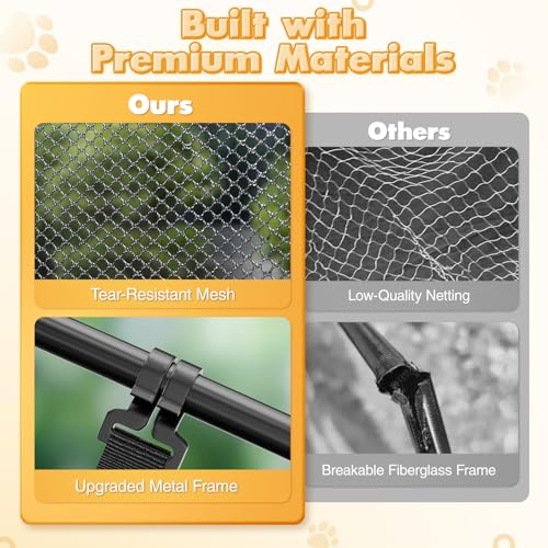 Extra Large 3-Tier Foldable Outdoor Cat Enclosure with Carry Bag T941953
