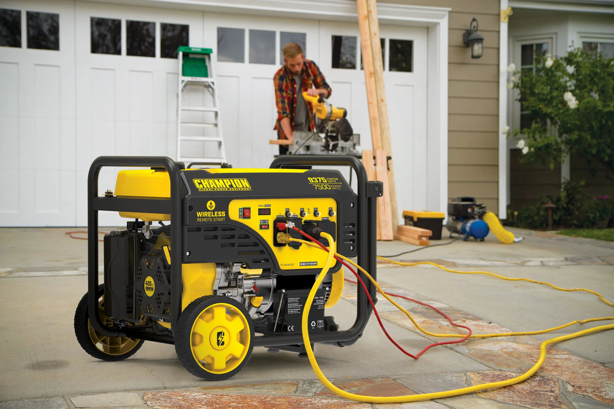 9375/7500 Watts Portable Generator with Wireless Remote Start W7383