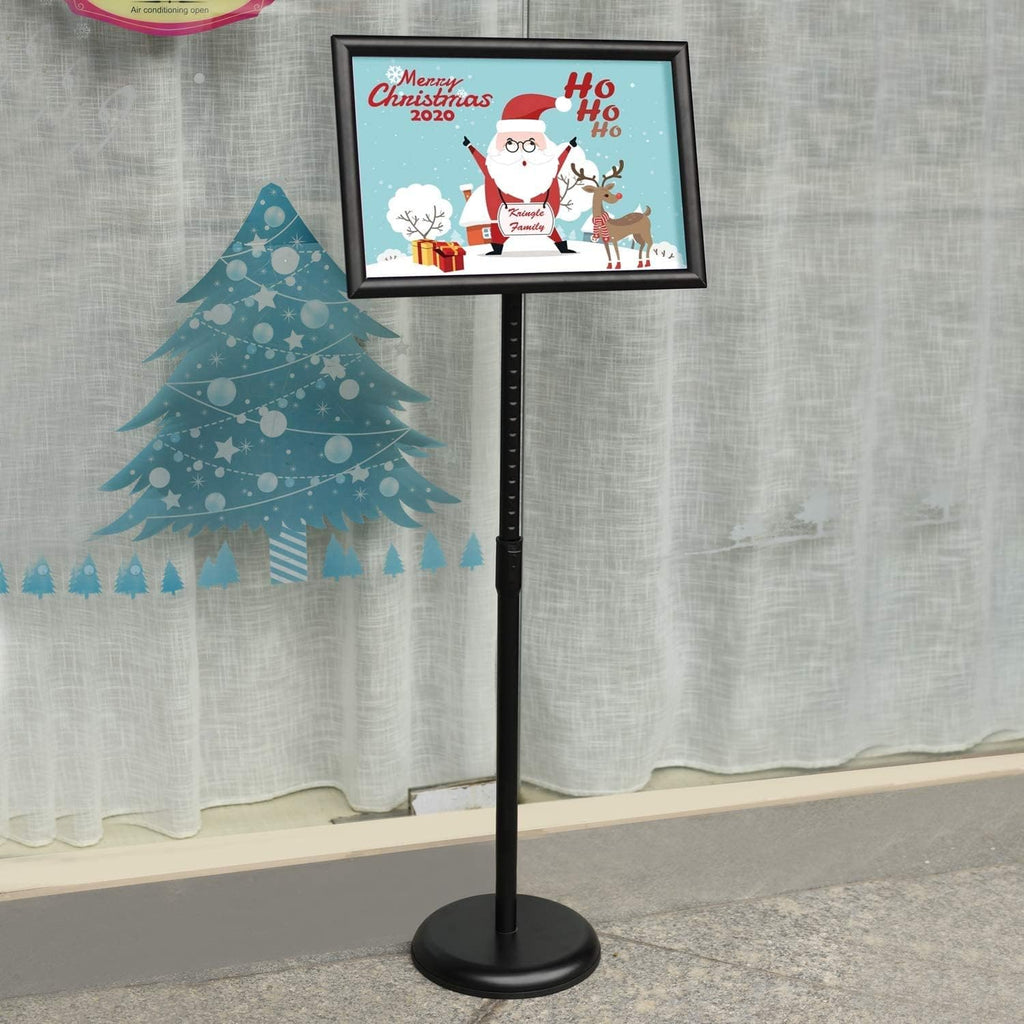 2 Pack Adjustable Floor Sign Stand 8.5x11 Inch Black U4202