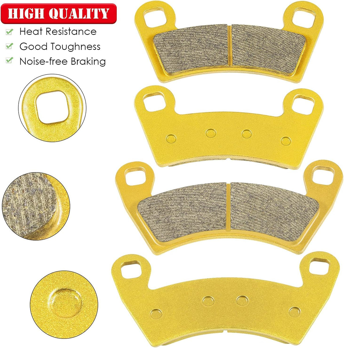 Brake Pads Front and Rear (4 Set) Pack of 2 X384122