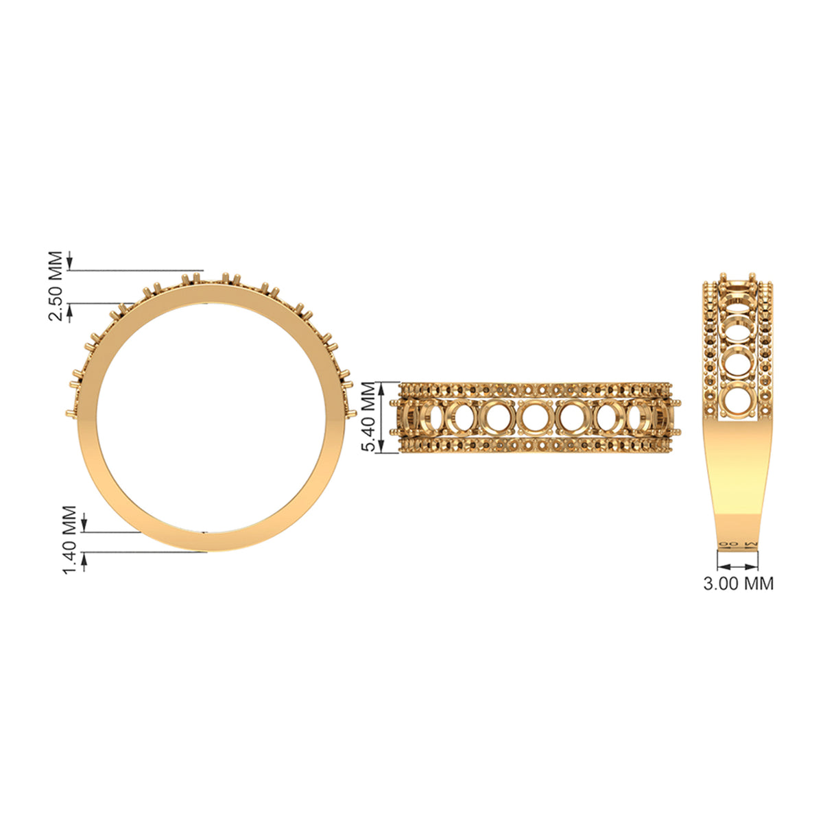 14K White Gold Anniversary Ring with Diamond Accent Q37860