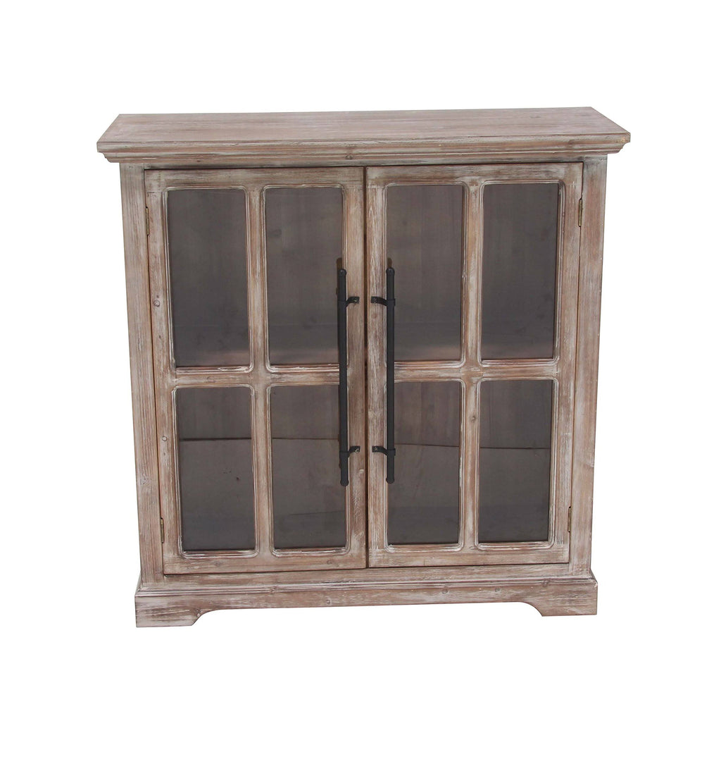 Brown 2-Door Wooden Rectangular Cabinet O1132