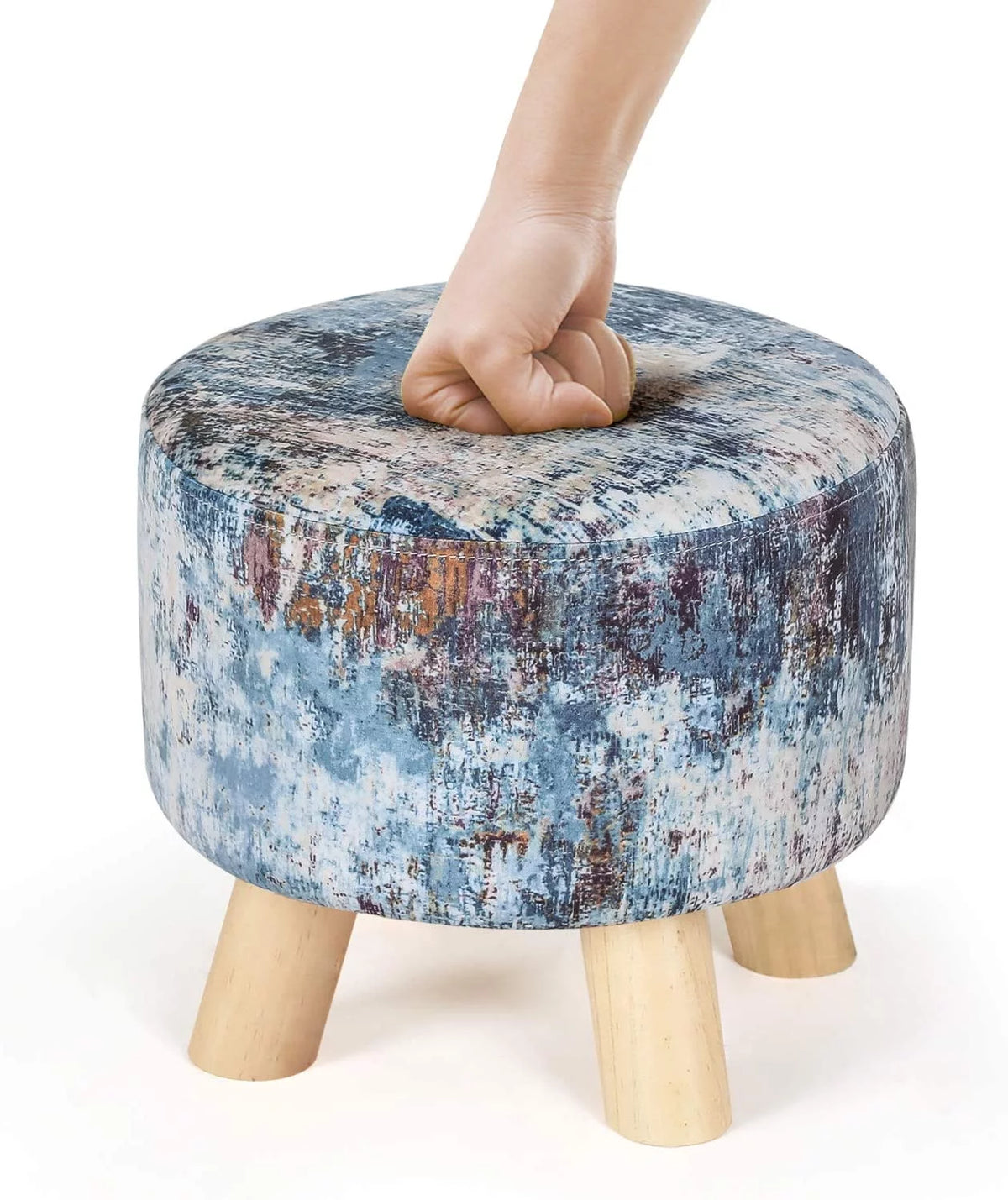 Round Fabric Padded Ottoman Foot Rest Stool E9069