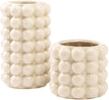 White Ceramic Vases, Set of 2 B596560