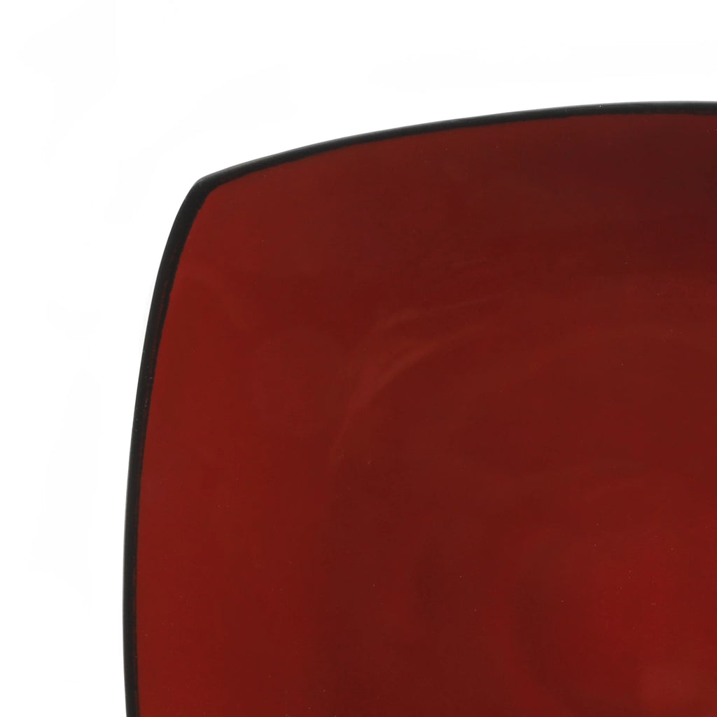 Red 16-Piece Square Dinnerware Set J63842