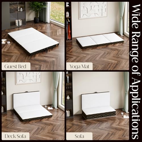 6 Inch Queen Memory Foam Tri-Fold Mattress with Washable Cover M257752