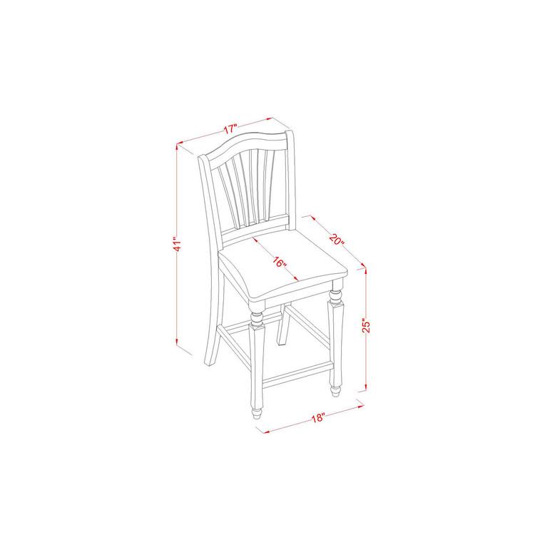 3 PC Dining Counter Height Set with Table and 2 Stools I80861