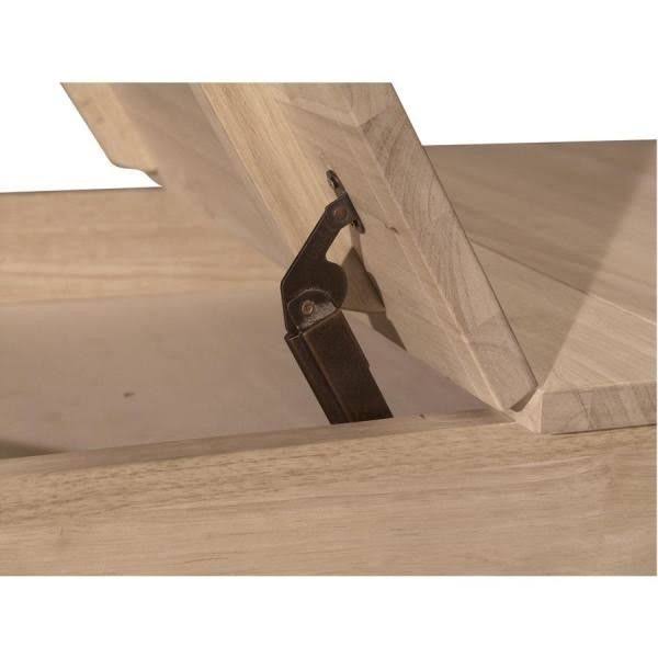 Unfinished Kids' Storage Table with Lift Top I112