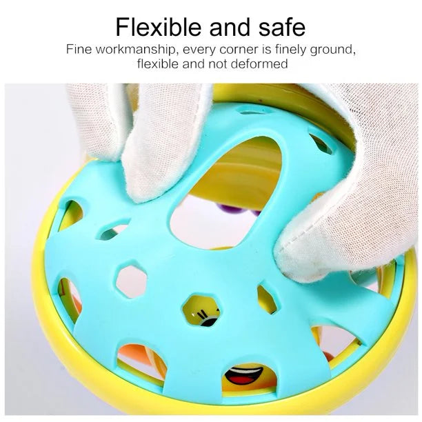 Rattle Ball Sensory Teether Toy Silicone Non-Toxic BPA Free Baby Educational Toy Y664872