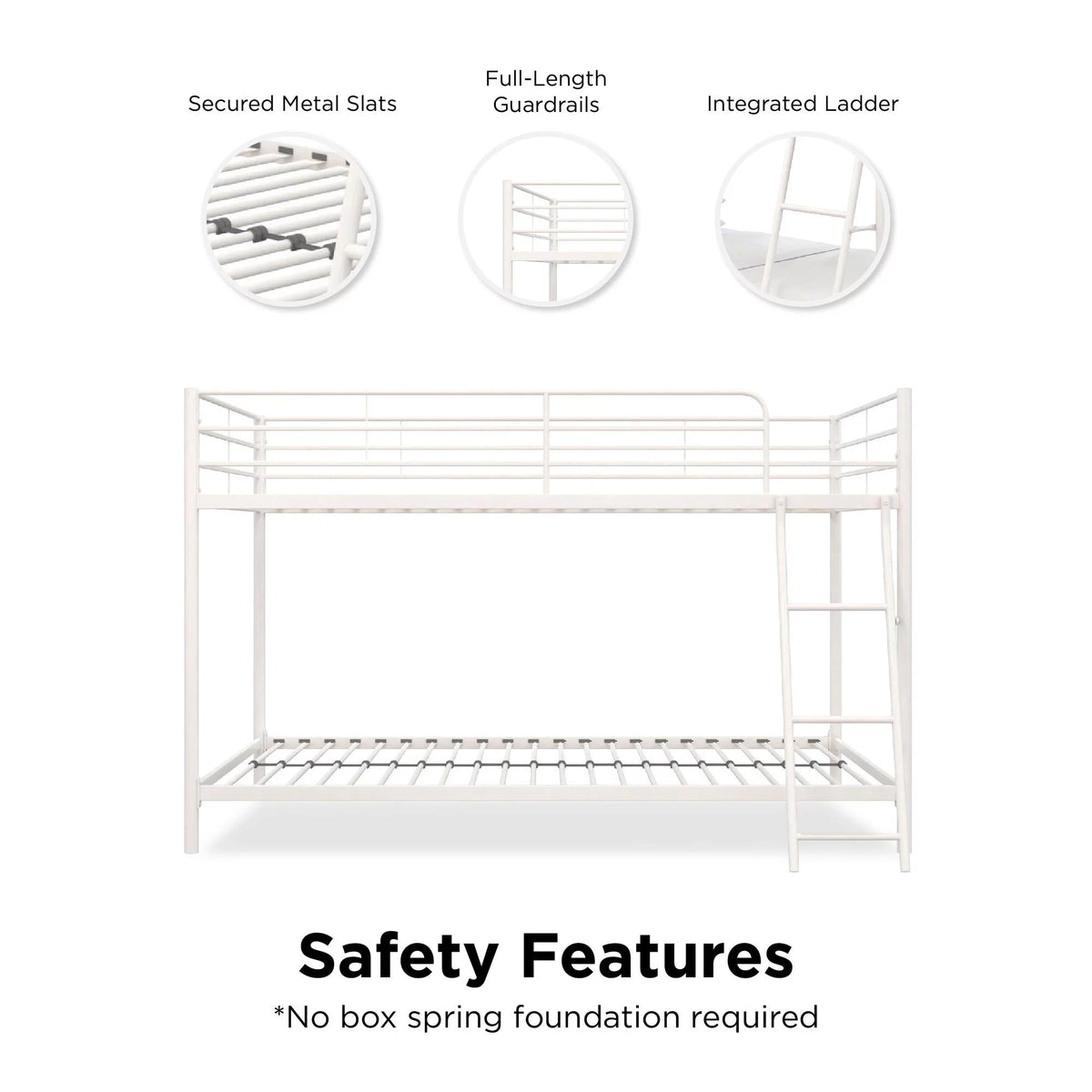 Black Twin-over-Twin Bunk Bed F930