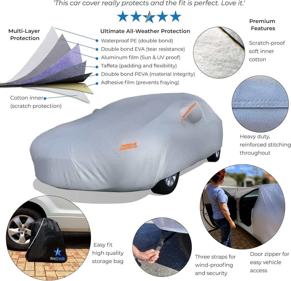 10-Layer Waterproof Car Cover R277